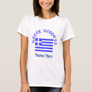 Griekse Godin en Vlag van Griekenland Persoonlijk  T-shirt