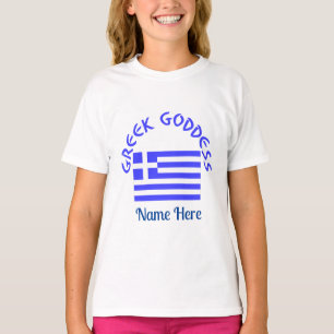 Griekse Godin en Vlag van Griekenland Persoonlijk T-shirt