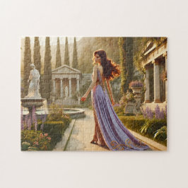 Griekse Godin Fantasie Klassieke Tuin Elegantie Legpuzzel