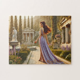 Griekse Godin Fantasie Klassieke Tuin Elegantie Legpuzzel