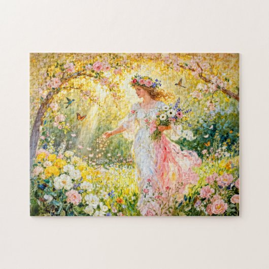 Griekse Godin Flores in Tuin Legpuzzel (Horizontaal)