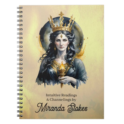 Griekse godin Hecate occulte mystieke koningin Notitieboek (Voorkant)