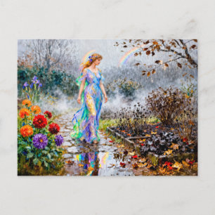 Griekse Godin Iris November Regen Briefkaart