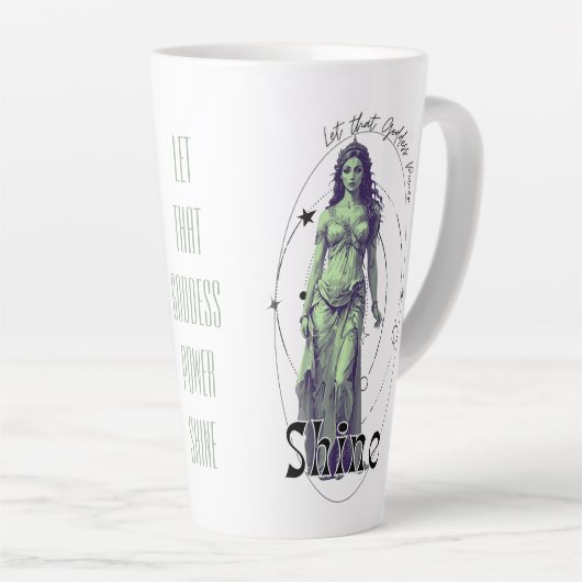 Griekse godin latte mok (Rechterhoek)