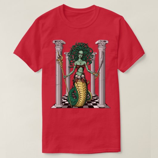 Griekse godin Medusa Gorgon T-shirt (Design voorkant)