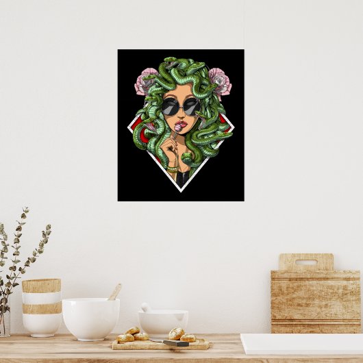 Griekse godin Medusa Poster (Keuken)