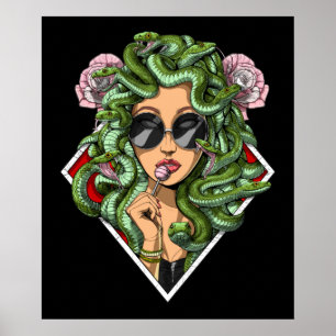 Griekse godin Medusa Poster