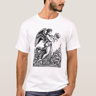 Griekse godin met een schedel t-shirt