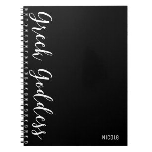 Griekse Godin Modern Persoonlijk Aangepast Journaa Notitieboek