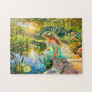 Griekse godin Naiade tuinvijver Legpuzzel