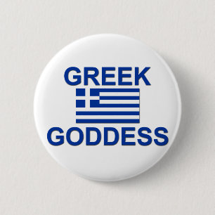 Griekse godin ronde button 5,7 cm