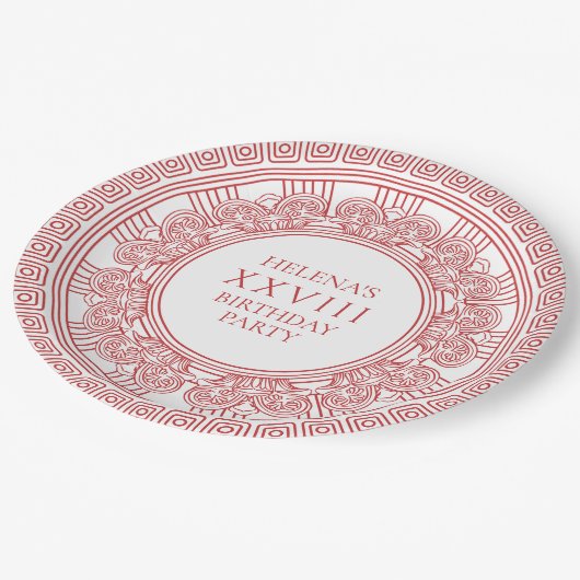 Griekse Godin thema Verjaardagsfeest Papieren Bordje (Gekanteld)