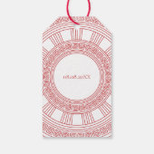 Griekse godin Verjaardagsfeest roze Cadeaulabel (Achterkant)