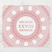 Griekse godin Verjaardagsfeest roze Sparkling Wijnetiket (Enkel label)