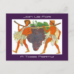 Griekse Grafiek Grecian Toga party Invitation PC's Feestdagenkaart