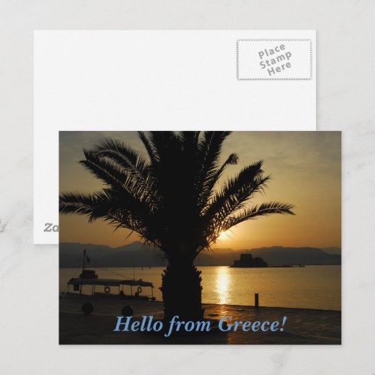 Griekse groeten briefkaart (Voorkant / Achterkant)