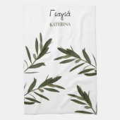 Griekse grootmoeder Olijfbijkantoren in Yiayia Theedoek (Verticaal)