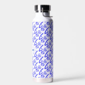 Griekse Hart Vlag Blauw Liefde Getegeld Blauw Pers Waterfles (Links)