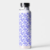 Griekse Hart Vlag Blauw Liefde Getegeld Blauw Pers Waterfles (Rechts)