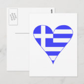 Griekse Hart Vlag Funky Briefkaart (Voorkant / Achterkant)