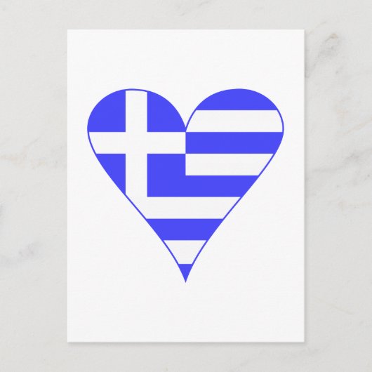 Griekse Hart Vlag Funky Briefkaart (Voorkant)