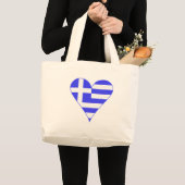 Griekse Hart Vlag Funky Grote Tote Bag (Voorkant (product))