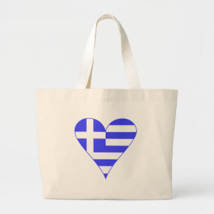 Griekse Hart Vlag Funky Grote Tote Bag