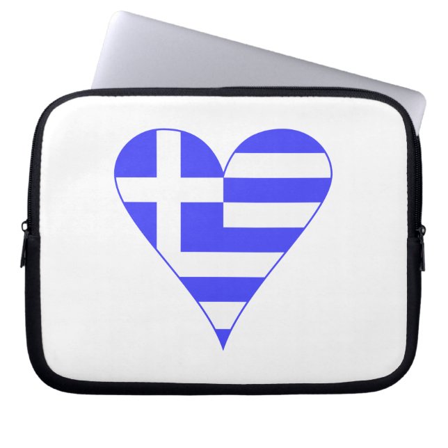 Griekse Hart Vlag Funky Laptop Sleeve (Voorkant)