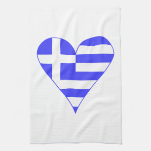 Griekse Hart Vlag Funky Theedoek