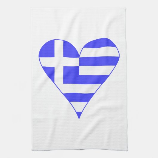 Griekse Hart Vlag Funky Theedoek (Verticaal)