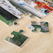 Griekse haven met zeilboten in Fiskardo Legpuzzel (Zijkant)