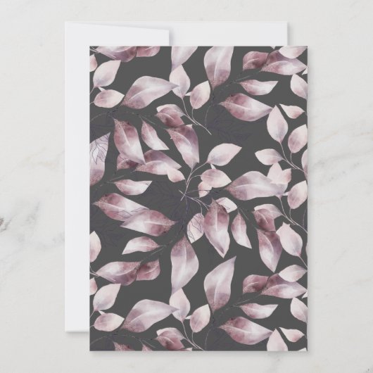 griekse herfst floral bruiloft uitnodiging (Achterkant)