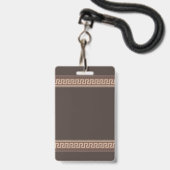 Griekse hoofdgrens badge (Achterkant met lanyard)