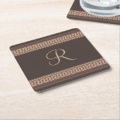 Griekse hoofdgrens kartonnen onderzetters (Schuin)