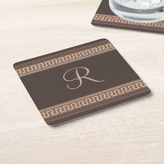 Griekse hoofdgrens kartonnen onderzetters (Schuin)