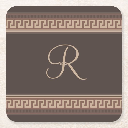 Griekse hoofdgrens kartonnen onderzetters (Voorkant)