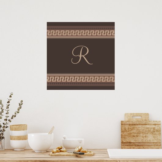 Griekse hoofdgrens poster (Keuken)
