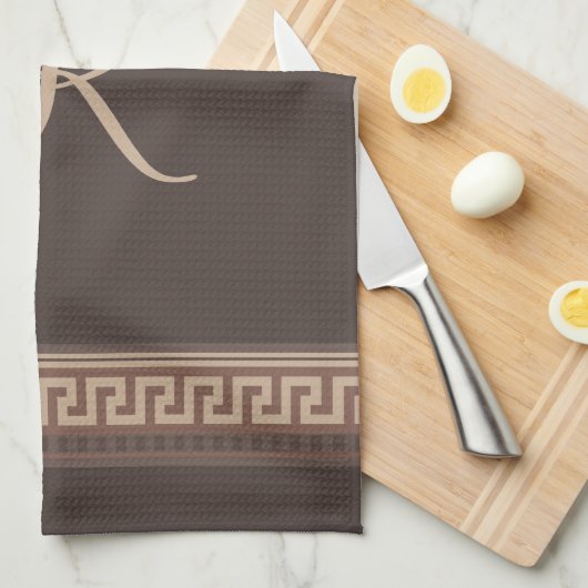 Griekse hoofdgrens theedoek (Quarter Fold)