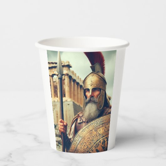 Griekse Hoplite Papieren Bekers (Voorkant)
