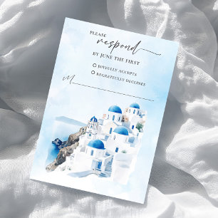 Griekse Huwelijk RSVP-reactiekaart RSVP Kaartje