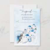 Griekse Huwelijksreactiekaart RSVP Kaartje (Voorkant)