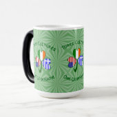 Griekse Ierse vlaggen Shamrock Personalizeerd Magische Mok (Voorkant links)