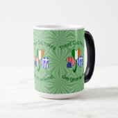 Griekse Ierse vlaggen Shamrock Personalizeerd Magische Mok (Voorkant rechts)
