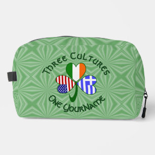 Griekse Ierse vlaggen Shamrock Personalizeerd Toilettasje