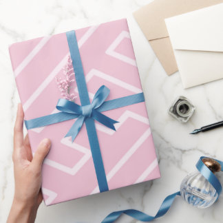 Griekse inspiratie geometrische lijnen blush patro cadeaupapier