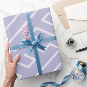 Griekse inspiratie geometrische lijnen lavendelpat cadeaupapier