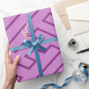 Griekse inspiratie geometrische lijnen roze patroo cadeaupapier