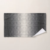 Griekse Ionische zuil Scroll en Lijn Ombre Grijs Bad Handdoek (Handdoek)