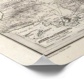 Griekse kaart door Stieler Poster (Hoek)