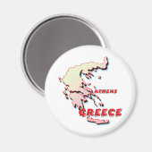 Griekse kaart magneet (Voorkant / Achterkant)